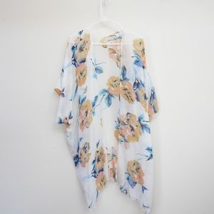 Floral Open Front Swim Cover